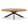 Bentley Designs Ellipse Rustic Oak Large Coffee Table- front on