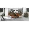 Ellipse Fumed Oak Upholstered Chair - Rust Velvet Fabric - room