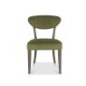 Ellipse Fumed Oak Upholstered Chair - Cedar Velvet Fabric - front on