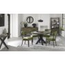 Ellipse Fumed Oak Upholstered Chair - Cedar Velvet Fabric - room