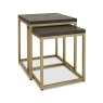 Signature Collection Athena Fumed Oak Nest of Lamp Tables