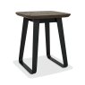Signature Collection Emerson Weathered Oak & Peppercorn Square Lamp Table