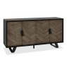 Signature Collection Emerson Weathered Oak & Peppercorn Wide Sideboard