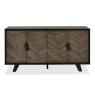 Signature Collection Emerson Weathered Oak & Peppercorn Wide Sideboard