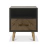 Bentley Designs Sienna Fumed Oak 1 drawer nightstand - front on