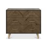 Bentley Designs Sienna Fumed Oak 3 drawer wide chest - front on