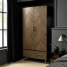 Bentley Designs Sienna Fumed Oak double wardrobe - feature