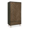 Bentley Designs Sienna Fumed Oak double wardrobe - front angle shot