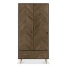 Bentley Designs Sienna Fumed Oak double wardrobe - front on