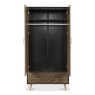 Bentley Designs Sienna Fumed Oak double wardrobe - feature open