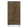 Signature Collection Sienna Fumed Oak & Peppercorn Double Wardrobe