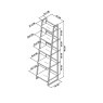 Signature Collection Indus Rustic Oak Narrow Open Display Unit