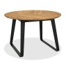 Signature Collection Emerson Rustic Oak & Peppercorn 4 Seater Circular Dining Table