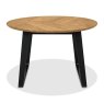 Signature Collection Emerson Rustic Oak & Peppercorn 4 Seater Circular Dining Table