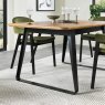 Signature Collection Emerson Rustic Oak & Peppercorn 4-6 Seater Extension Dining Table