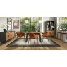 Signature Collection Emerson Rustic Oak & Peppercorn 4-6 Seater Extension Dining Table