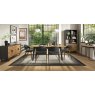 Signature Collection Emerson Rustic Oak & Peppercorn 6-8 Seater Extension Dining Table