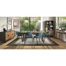 Signature Collection Emerson Rustic Oak & Peppercorn 6-8 Seater Extension Dining Table