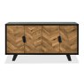 Signature Collection Emerson Rustic Oak & Peppercorn Wide Sideboard