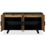 Signature Collection Emerson Rustic Oak & Peppercorn Wide Sideboard