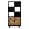 Signature Collection Emerson Rustic Oak & Peppercorn Display Cabinet