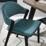 Signature Collection Camden Peppercorn Upholstered Chair in an Azure Velvet Fabric (Pair)