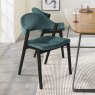 Signature Collection Camden Peppercorn Upholstered Chair in an Azure Velvet Fabric (Pair)