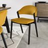 Signature Collection Camden Peppercorn Upholstered Chair in a Mustard Velvet Fabric (Pair)
