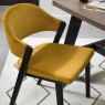 Signature Collection Camden Peppercorn Upholstered Chair in a Mustard Velvet Fabric (Pair)