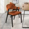 Signature Collection Camden Peppercorn Upholstered Chair in a Rust Velvet Fabric (Pair)
