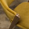 Signature Collection Camden Rustic Oak Upholstered Chair in a Mustard Velvet Fabric (Pair)