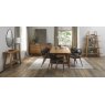 Signature Collection Camden Rustic Oak Upholstered Chair in an Old West Vintage Fabric (Pair)