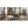 Signature Collection Camden Rustic Oak 6-8 Seater Table & 6 Side & 2 Arm Chairs inzure Velvet