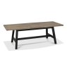 Signature Collection Camden Weathered Oak 4-6 Seater Table & 4 Side Chairs in Dark Grey Fabric