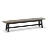 Signature Collection Camden Weathered Oak & Peppercorn 6-8 Seater Table & 2 Large Benches