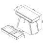 Premier Collection Brunel Scandi Oak & Dark Grey Dressing Table Set