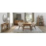 Signature Collection Camden Rustic Oak Upholstered Arm Chair - Ivory Bonded Leather (Pair)