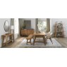Signature Collection Camden Rustic Oak Upholstered Arm Chair - Ivory Bonded Leather (Pair)