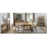 Signature Collection Camden Rustic Oak Upholstered Arm Chair - Ivory Bonded Leather (Pair)