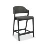 Camden Peppercorn Upholstered Bar Stool - Dark Grey Fabric (Single)