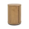 Signature Collection Vega Rustic Oak & Peppercorn Round Lamp Table