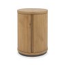 Signature Collection Vega Rustic Oak & Peppercorn Round Lamp Table