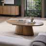 Signature Collection Vega Rustic Oak & Peppercorn Oval Coffee Table