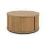Signature Collection Vega Rustic Oak & Peppercorn Round Coffee Table
