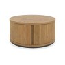 Signature Collection Vega Rustic Oak & Peppercorn Round Coffee Table