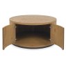 Signature Collection Vega Rustic Oak & Peppercorn Round Coffee Table