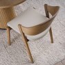 Signature Collection Vega Rustic Oak Ply Back Chair - Ivory Bonded Leather (Pair)
