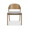 Signature Collection Vega Rustic Oak Ply Back Chair - Grey Fabric (Pair)