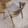 Signature Collection Vega Rustic Oak Ply Back Chair - Grey Fabric (Pair)