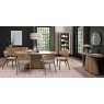 Signature Collection Vega Rustic Oak Ply Back Chair - Grey Fabric (Pair)